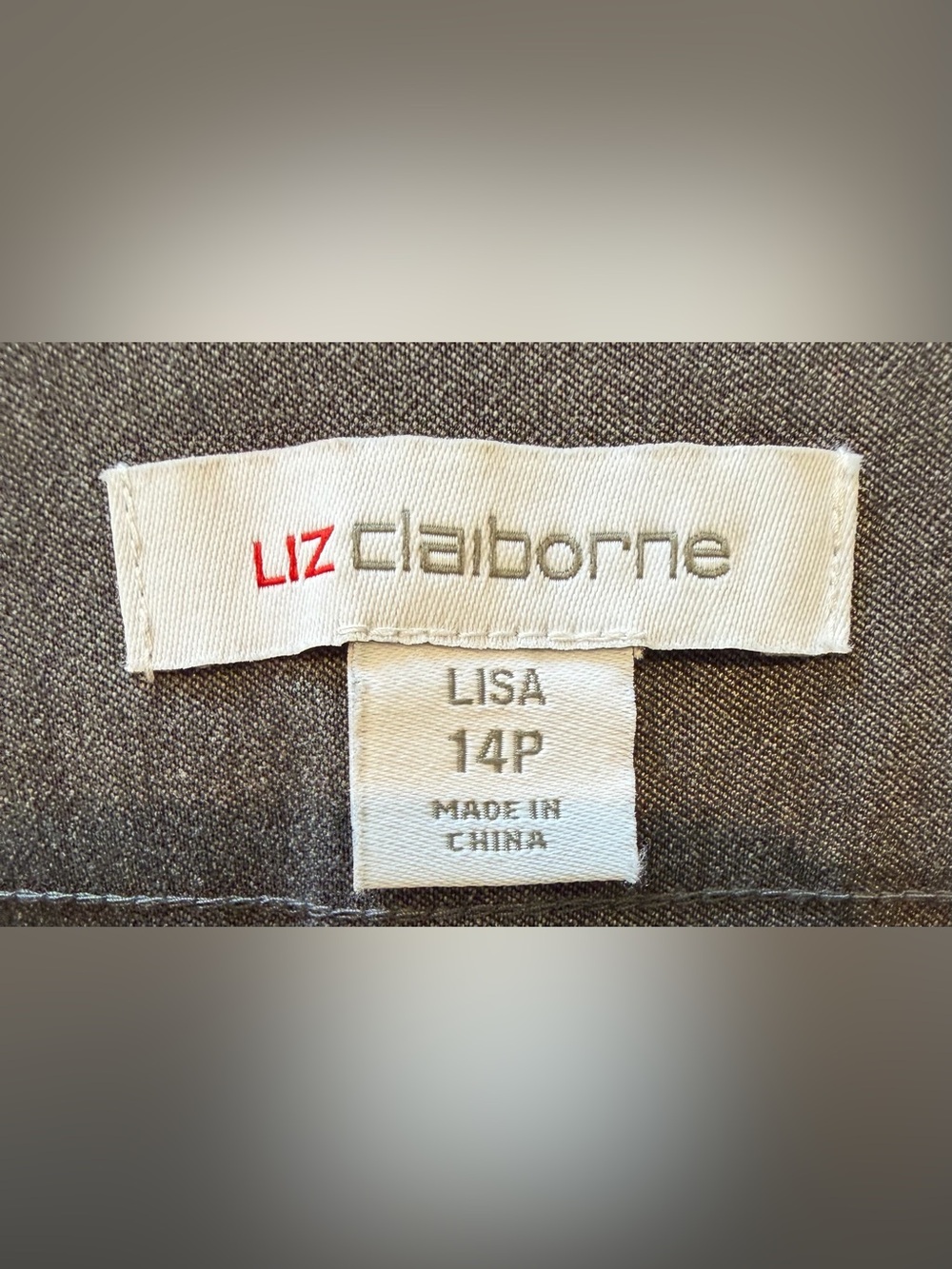 Liz Clairborne Classic Dark Gray Women’s Dress Pants Never Worn - Picture 3 of 3